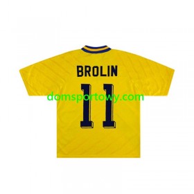 Koszulka Szwecja Brolin 11 Retro Domowe Koszulki Piłkarskie 1994 Krótki Rękaw